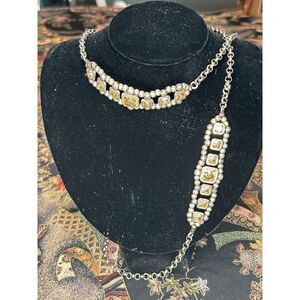 Viddo Golden Quartz Necklace - Bejeweled Bling for Your Next Virtual Happy Hour